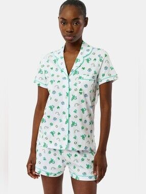 Roller Rabbit Luck O' the Monkey Polo Pajamas Woman's Small